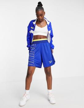 商品Reebok x Prince unisex retro runner shorts in cobalt blue图片