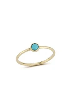 Ember Fine Jewelry | 14K Gold Bezel Set Turquoise Ring,商家Nordstrom Rack,价格¥1418