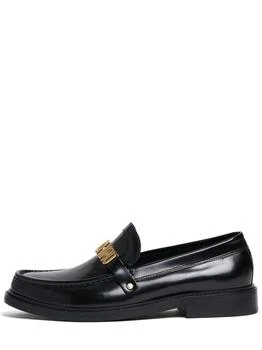 推荐Metal Logo Leather Loafers商品