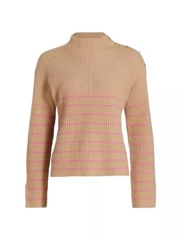 推荐Striped Mock Turtleneck Sweater商品