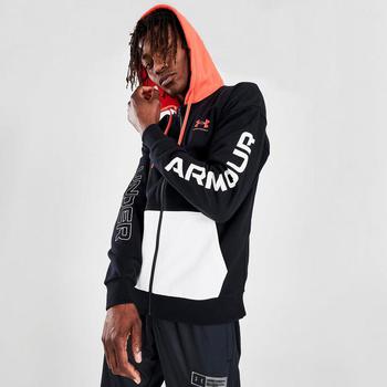 Under Armour | Men's Under Armour Rival Fleece Colorblock Full-Zip Hoodie商品图片,