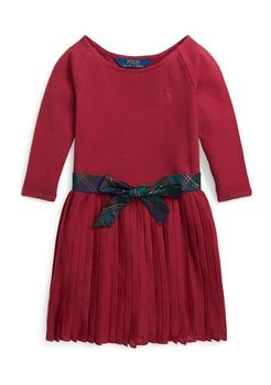 Ralph Lauren | Lauren Childrenswear Girls 2 6X Pleated Stretch Jersey Dress,商家Belk,价格¥171