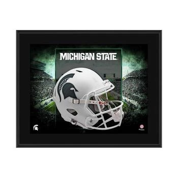 Fanatics Authentic | Michigan State Spartans 10.5" x 13" 2015 White Alternate Helmet Sublimated Plaque,商家Macy's,价格¥224