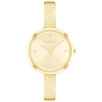 商品Calvin Klein | Women's Gold-Tone Stainless Steel Bangle Bracelet Watch 30mm,商家Macy's,价格¥969图片