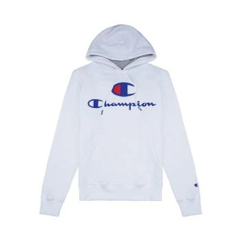 CHAMPION | CHAMPION 男士胸前“C”logo+草写logo纯色加绒连帽卫衣 GF89H-586222-WHC 满$1享9.6折, 包邮包税, 满折