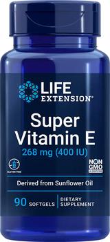 商品Life Extension Super Vitamin E, 400 IU - 268 mg (90 Softgels)图片