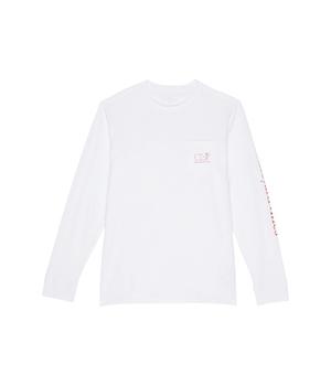 Vineyard Vines价格, Vineyard Vines | Long Sleeve Vintage Baseball Whale Tee (Toddler/Little Kids/Big Kids)商品图片 7.5折
