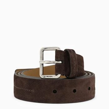 Prada | Dark brown suede belt,商家The Double F,价格¥2649