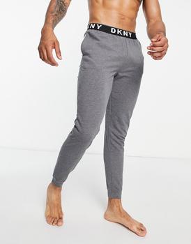 推荐DKNY Eagles lounge pant with logo waistband in charcoal商品