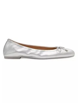 推荐Bardot Bow Leather Ballet Flats商品