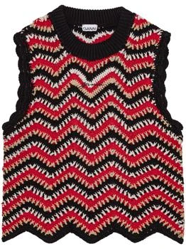 Ganni | CROCHET COTTON VEST,商家Boutiques Premium,价格¥1435