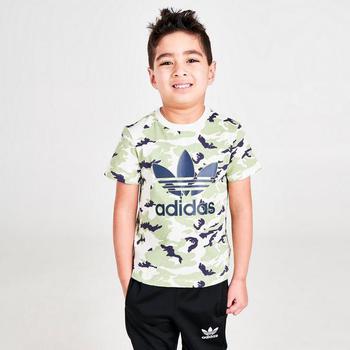 推荐Boys' Little Kids' adidas Originals Trefoil Camo Infill Graphic T-Shirt商品