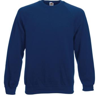 推荐Fruit Of The Loom Childrens/Kids Unisex Raglan Sleeve Sweatshirt (Navy)商品