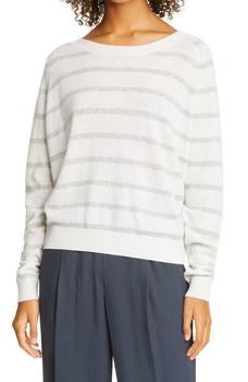 Vince | Stripe Wool & Cashmere Sweater商品图片,4.9折