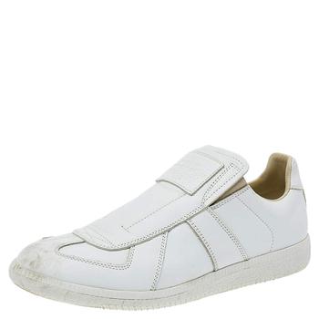 推荐Maison Martin Margiela White Leather Slip on Sneakers Size 39商品