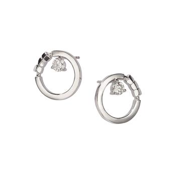 商品Âme Totem 18K White Gold, Lab-Grown Diamond 0.50ct. tw. Circle Stud Earrings图片