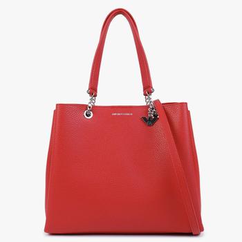 推荐Tri Red Pebbled Tote Bag商品