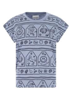 Ganni | Ganni Printed Cap-Sleeved T-Shirt商品图片,5.9折