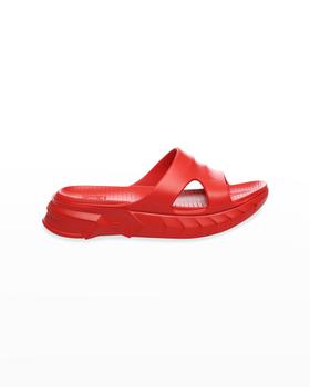 推荐Men's Marshmallow Cutout Slide Sandals, Red商品