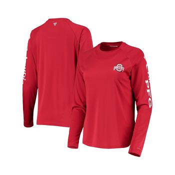 Columbia | Women's Scarlet Ohio State Buckeyes PFG Tidal Long Sleeve T-shirt商品图片,