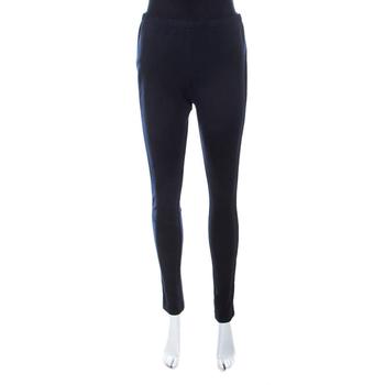 推荐Prada Navy Blue Cotton Stretch Side Stripe Detail Tapered Track Pants M商品