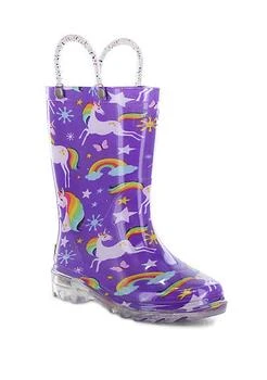 Western Chief | Toddler/Youth Girl's Rainbow Unicorn Lighted Rain Boot,商家Belk,价格¥295
