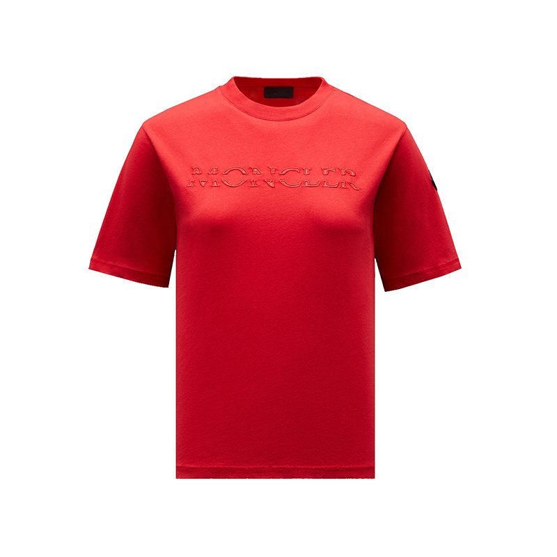 Moncler | 【预售3-7天】Moncler/蒙克莱 22年秋冬新款 女士真红色纯棉刺绣标志短袖T恤H20938C00017829H8463商品图片,7.9折, 包邮包税