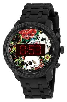 I TOUCH | x Ed Hardy Printed Digital Silicone Strap Watch, 42mm,商家Nordstrom Rack,价格¥187