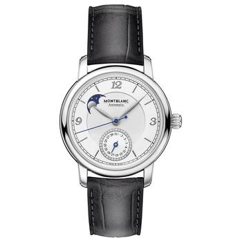 万宝龙手表推荐, MontBlanc | Women's Swiss Automatic Star Legacy Moonphase Diamond-Accent Gray Alligator Leather Strap Watch 42mm商品图片 