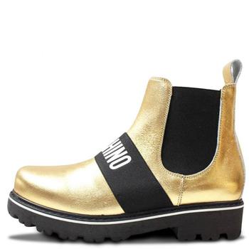 Moschino | Logo Boots Gold商品图片,4折×额外9折, 额外九折