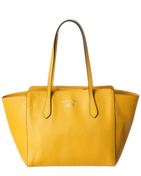 推荐Gucci Yellow Leather Small Swing Tote (Authentic Pre-Owned)商品