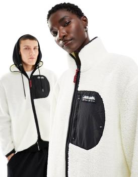 New Balance New Balance Home Again sherpa jacket in cream