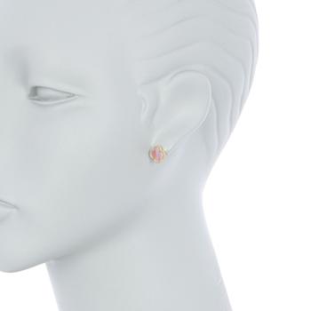 商品ADORNIA | Adornia Quatrefoil Pink Mother of Pearl Clover Stud Earrings gold,商家Premium Outlets,价格¥199图片
