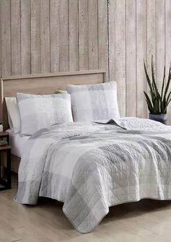 美国Eddie Bauer, Eddie Bauer | Boulder Plaid 3-Piece Cotton Quilt Set商品图片 4折