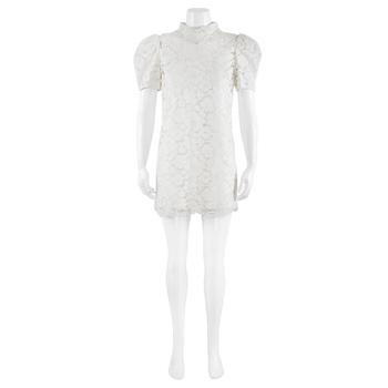 Marc Jacobs | Marc Jacobs White Floral Lace Mini Dress, Brand Size 0商品图片,3.9折