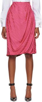 Vivienne Westwood | Pink Drunken Drape Midi Skirt商品图片,