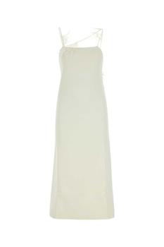 商品Jil Sander | Jil Sander Feather-Trim Square Neck Slip Dress,商家Cettire,价格¥8657图片