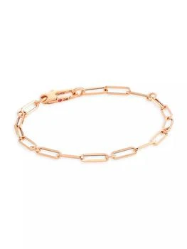 Roberto Coin | 18K Rose Gold Paperclip Chain Bracelet,商家Saks Fifth Avenue,价格¥4845