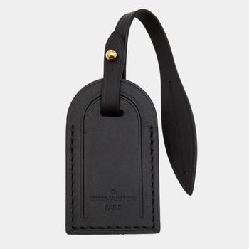lv行李箱, [二手商品] Louis Vuitton | Louis Vuitton Black Leather Luggage Name Tag商品图片 
