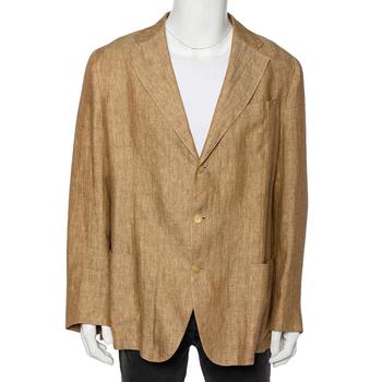 loro piana, [二手商品] Loro Piana | Loro Piana Beige Linen Single Breasted Blazer XXL商品图片 1.8折