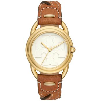 tory burch miller, Tory Burch | Women's The Miller Brown Braided Leather Strap Watch 32mm商品图片 