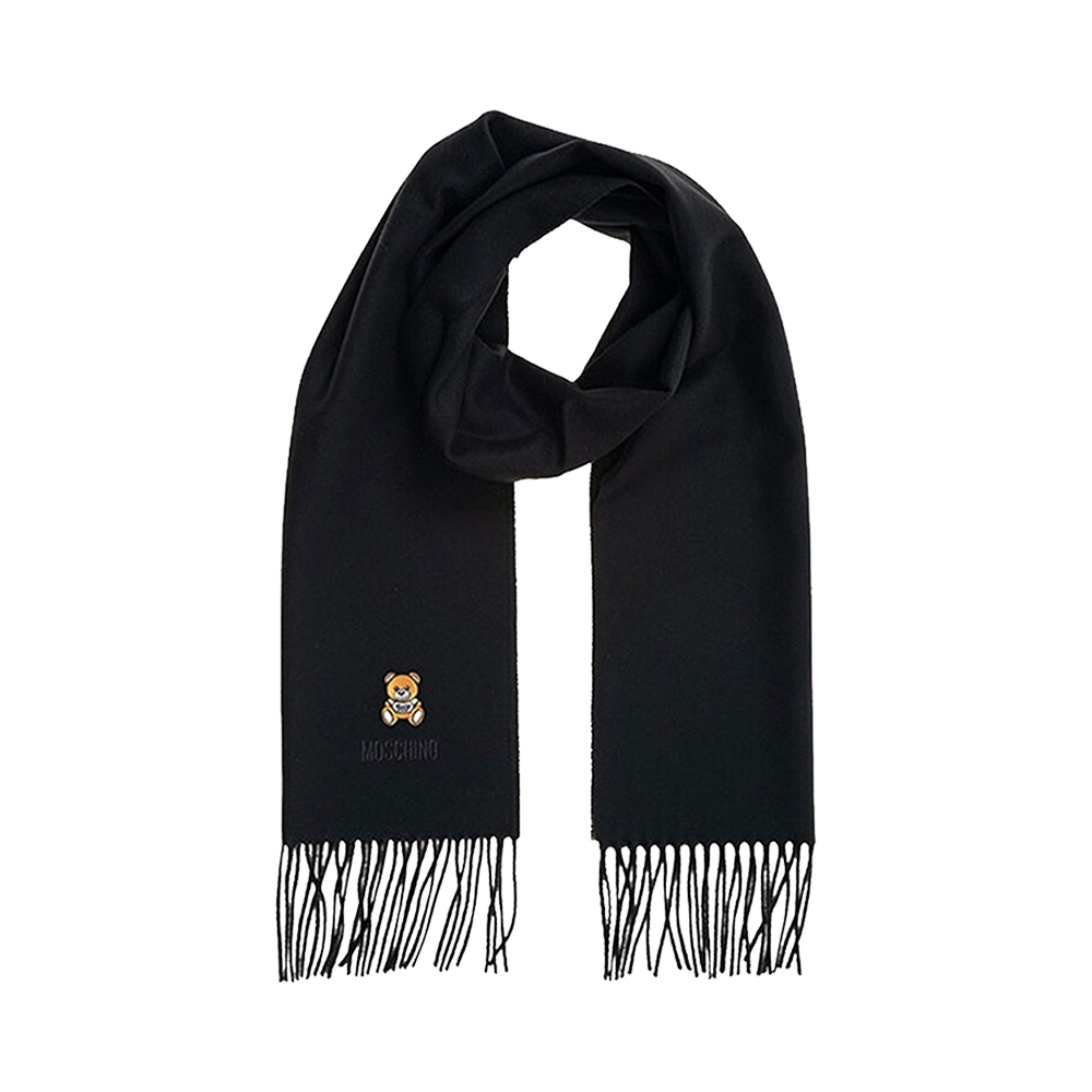 春装莫斯奇诺围巾, Moschino | MOSCHINO 女士黑色羊毛流苏围巾 50124-M529-3016商品图片 独家减免邮费