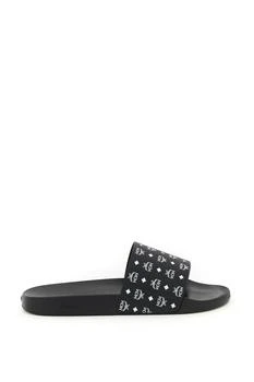 MCM | Mcm monogram print rubber slides 5.6折