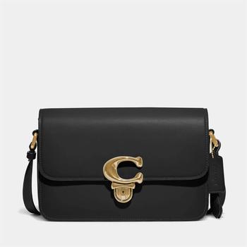 推荐Coach Women's Glovetanned Leather Studio Shoulder Bag - Black商品