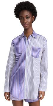 商品Solid & Striped | Solid & Striped The Cherry X 学院风条纹牛津布长款衬衣,商家Shopbop,价格¥1400图片