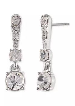 Givenchy | Silver Tone Crystal Drop Earrings商品图片,