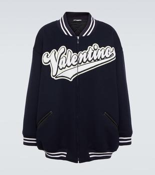Valentino | 大廓形初剪羊毛棒球夹克商品图片,