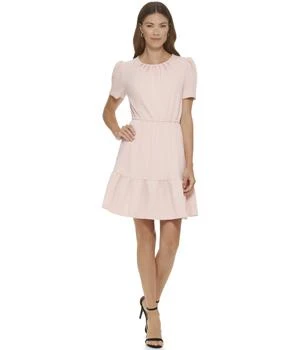 DKNY | Ruffled Fit-and-Flare Dress with Puff Sleeve 6.6折, 满$220减$30, 满减