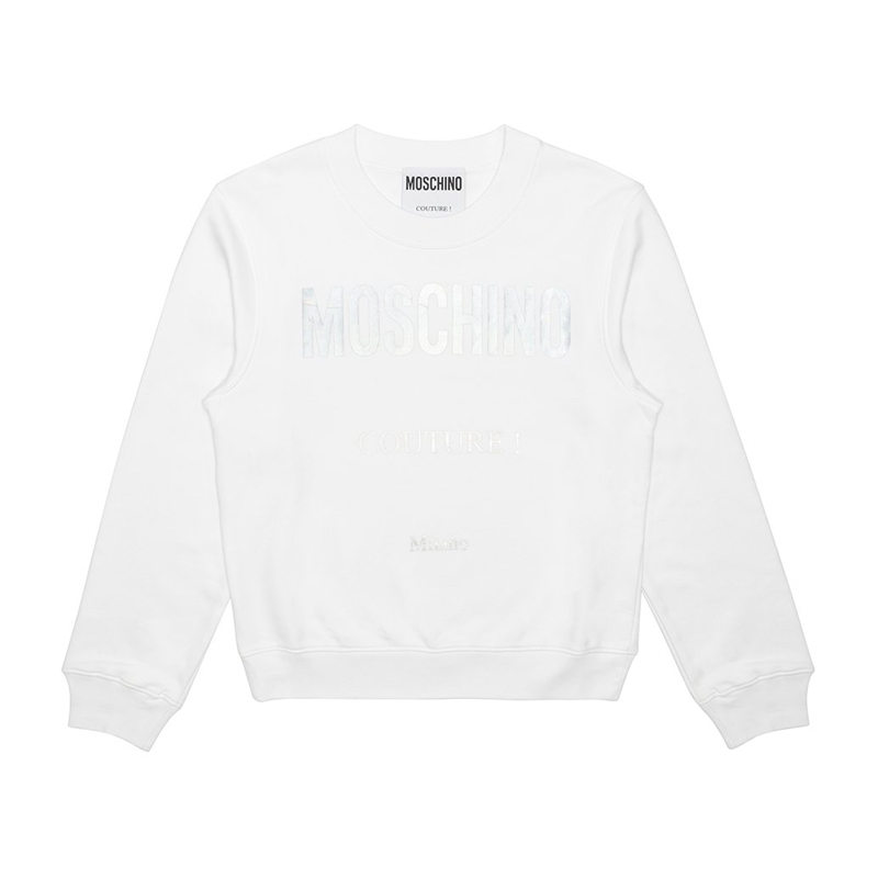 冬装莫斯奇诺卫衣, Moschino | MOSCHINO 女士白色徽标卫衣 EJ1704-5527-1001商品图片 独家减免邮费