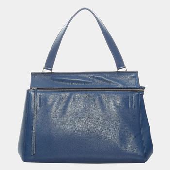 celine tote, [二手商品] Celine | Celine Blue/Navy Blue Edge Leather Handbag商品图片 9折